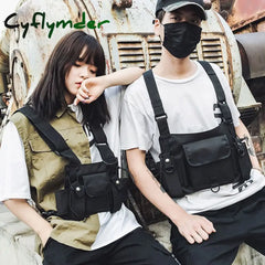 Cyflymder Functional Tactical Chest Bag For Woman Fashion Bullet Hip Hop Vest Streetwear Waist Pack