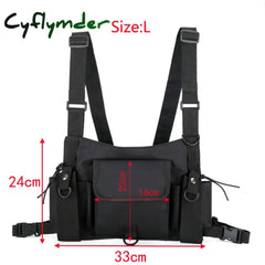 Cyflymder Functional Tactical Chest Bag For Woman Fashion Bullet Hip Hop Vest Streetwear Waist Pack
