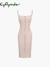 Cyflymder - Gabrielle Button Down Short Sweater Dress Camel / S Dresses