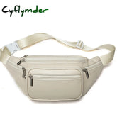 Cyflymder Genuine Leather Belt Bag Women’s Waist Bags For Women Fanny Pack Female Woman Phone Bumbag