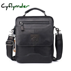 Cyflymder Genuine Leather Business Briefcase Men Travel Shoulder Messenger Bags Male Document