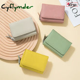 Cyflymder Genuine Leather RFID Short Wallets Card Holder Bag Portable Cowhide Small Zipper Money Coin Purse For Men