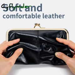 Cyflymder Genuine Leather Women Wallet Long Clip Women Purse Clutch Brand Designer Cow Leather Ladies Wallet Female