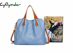 Cyflymder Genuine Leather Women’s Bag Fashion Commute Handbags Solid Color Tote Messenger Luxury