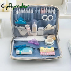 Cyflymder Girl Large Capacity Pencil Bag Aesthetic Stationery Supplies Children Pen Case Zipper