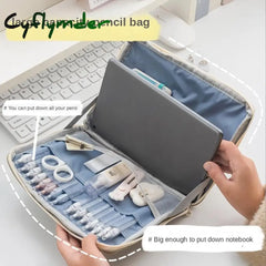 Cyflymder Girl Large Capacity Pencil Bag Aesthetic Stationery Supplies Children Pen Case Zipper