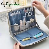 Cyflymder Girl Large Capacity Pencil Bag Aesthetic Stationery Supplies Children Pen Case Zipper