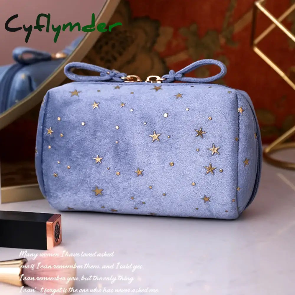 Cyflymder Girl Velvet Makeup Bag Organizer Soft Girl Lipstick Storage Bag Women Toiletry Beauty Make Up Case Pouch