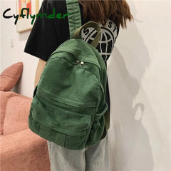 Cyflymder Girl Women Backpack School Bag Women’s Student Fashion Canvas Teenager Daypack Teenage
