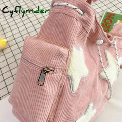 Cyflymder Girls Cute Star Print Shoulder Bags Women Japanese Casual Fashion Crossbody Bag Y2K