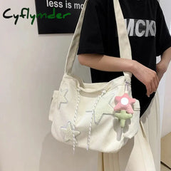 Cyflymder Girls Cute Star Print Shoulder Bags Women Japanese Casual Fashion Crossbody Bag Y2K