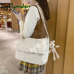 Cyflymder Girls Fashion Messenger Bag Casual Cute Bookbag Make Up College Shoulder Schoolbag Kawaii