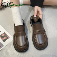 Cyflymder Gothic Lolita Heart Buckle Women’s Loafers Mary Jane Shoes Women Cute Kawaii Chunky Platform Flats Fashion