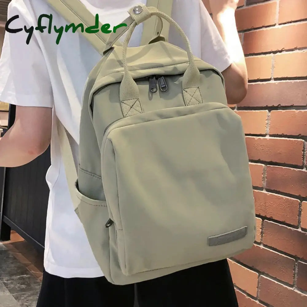 Cyflymder Green Women’s School Bag For Teenage Girls High Quality Nylon Backpack Ladies Large