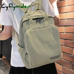 Cyflymder Green Women’s School Bag For Teenage Girls High Quality Nylon Backpack Ladies Large
