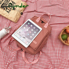 Cyflymder Green Women’s School Bag For Teenage Girls High Quality Nylon Backpack Ladies Large