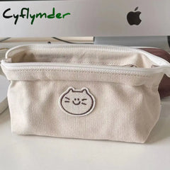 Cyflymder Haile Large Portable Cartoon Dog Pencil Cases Kawaii Pencil Bag School Storage Student