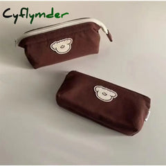 Cyflymder Haile Large Portable Cartoon Dog Pencil Cases Kawaii Pencil Bag School Storage Student