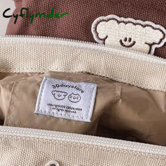 Cyflymder Haile Large Portable Cartoon Dog Pencil Cases Kawaii Pencil Bag School Storage Student