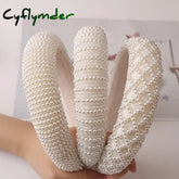 Cyflymder Hair Hoop Women Hairbands Sweet Handbands For Women Beaded Pearl Headbands Accessories