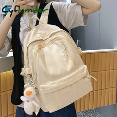 Cyflymder Harajuku Girl Fashion Waterproof Bag Women Kawaii Trendy College Student Backpack Lady