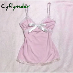Cyflymder Harajuku Retro Gothic Y2K Emo Girls Camisole Top Sexy Slim Chic Fashion Aesthetic Women’s Crop Tops Punk Hip