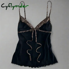 Cyflymder Harajuku Retro Gothic Y2K Emo Girls Camisole Top Sexy Slim Chic Fashion Aesthetic Women’s Crop Tops Punk Hip