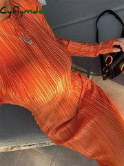 Cyflymder - Havana Calling Plisse Long Dress Dresses