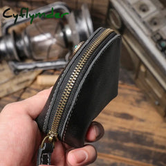 Cyflymder High Grade Real Leather Coin Purse Men’s Fashion Key Bag Women Luxury Small Wallet Bank Card Bluetooth