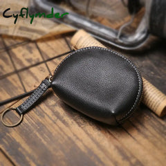 Cyflymder High Grade Real Leather Coin Purse Men’s Fashion Key Bag Women Luxury Small Wallet Bank Card Bluetooth