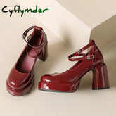 Cyflymder High Heels Marie Janes Shoes Women Shallow Elegant Dress Shoes Fashion Pumps Party New Zapatos Brand Female