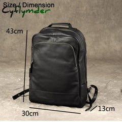 Cyflymder High Quality Fashion Genuine Leather Backpack Men Bagpack Student School Bag Backpack daily male Rucksack