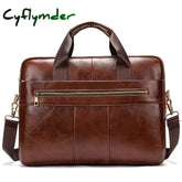 Cyflymder High Quality Leather Briefcases With Shoulder Strap Luxury Designer Messenger Bag