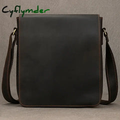 Cyflymder High Quality Men’s Leather Shoulder Bag Genuine Leather Crossbody Bags For Male Messenger Bags Vintage Sling