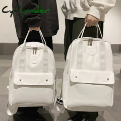 Cyflymder High Quality Pu Leather Woman Backpack Large Capacity School Bag Unisex Laptop Fashion