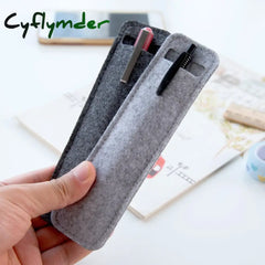 Cyflymder High Quality Small Felt Pen Pouch Holder Single Hole Roller Ballpoint Fountain Pens