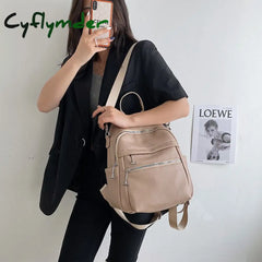 Cyflymder High Quality Women Backpack Multifunction Travel Bag Female Large Capacity Laptop Casual