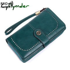 Cyflymder High Quality Women Wallet Rfid Anti-Theft Leather Wallets For Woman Long Zipper Large