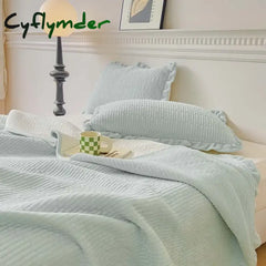Cyflymder High weight velvet Bedspread on the bed cover Ruffle decor Bed linen quilted bedspreads coverlets Mattress