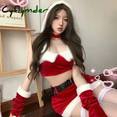 Cyflymder Hot Christmas Outfit Super Sexy Santa Cosplay Costumes For Women Holiday Party Club Performance Photoshooting