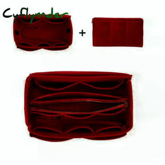 Cyflymder Hot Popular Women’s Makeup Organizer Felt Cloth Insert Bag Multi-Functional Travel