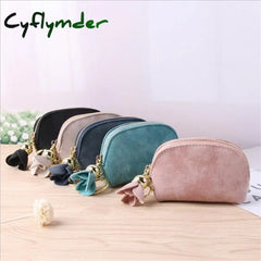 Cyflymder Hot Sale Fashion Ladies Pu Leather Mini Wallet Card Key Holder Zip Coin Purse Clutch Bag
