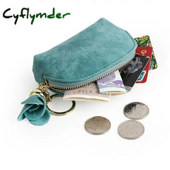 Cyflymder Hot Sale Fashion Ladies Pu Leather Mini Wallet Card Key Holder Zip Coin Purse Clutch Bag
