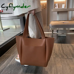 Cyflymder Hot Sell Totes Pu Leather Shoulder Shopping Bags For Women’s Shopper Daily Handbag