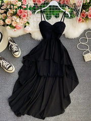 Cyflymder Ins Fashion Slim High Waist Asymmetrical Women Dress New Summer Elegant White Black Party