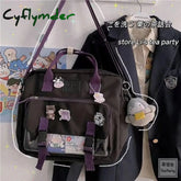 Cyflymder Ins Japanese Itabag Women New Jelly Bag Student Backpack School Bags Tote Handbags