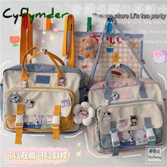 Cyflymder Ins Japanese Itabag Women New Jelly Bag Student Backpack School Bags Tote Handbags