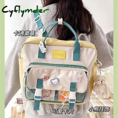 Cyflymder Ins Japanese Itabag Women New Jelly Bag Student Backpack School Bags Tote Handbags