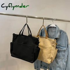Cyflymder Ins Lazy Wind Canvas Big Bag New Korean Version of The Single Shoulder Crossbody Bag Female Simple Literary