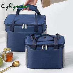 Cyflymder Insulated Cooler Bag Portable Thermal Picnic Lunch Storage Box Camping Food Container Ice
